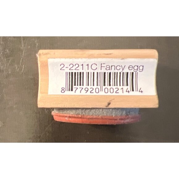 Fancy Easter Egg Rubber Stamp By A Muse Artstamps Wood Mounted 2-2211C - Picture 3 of 4